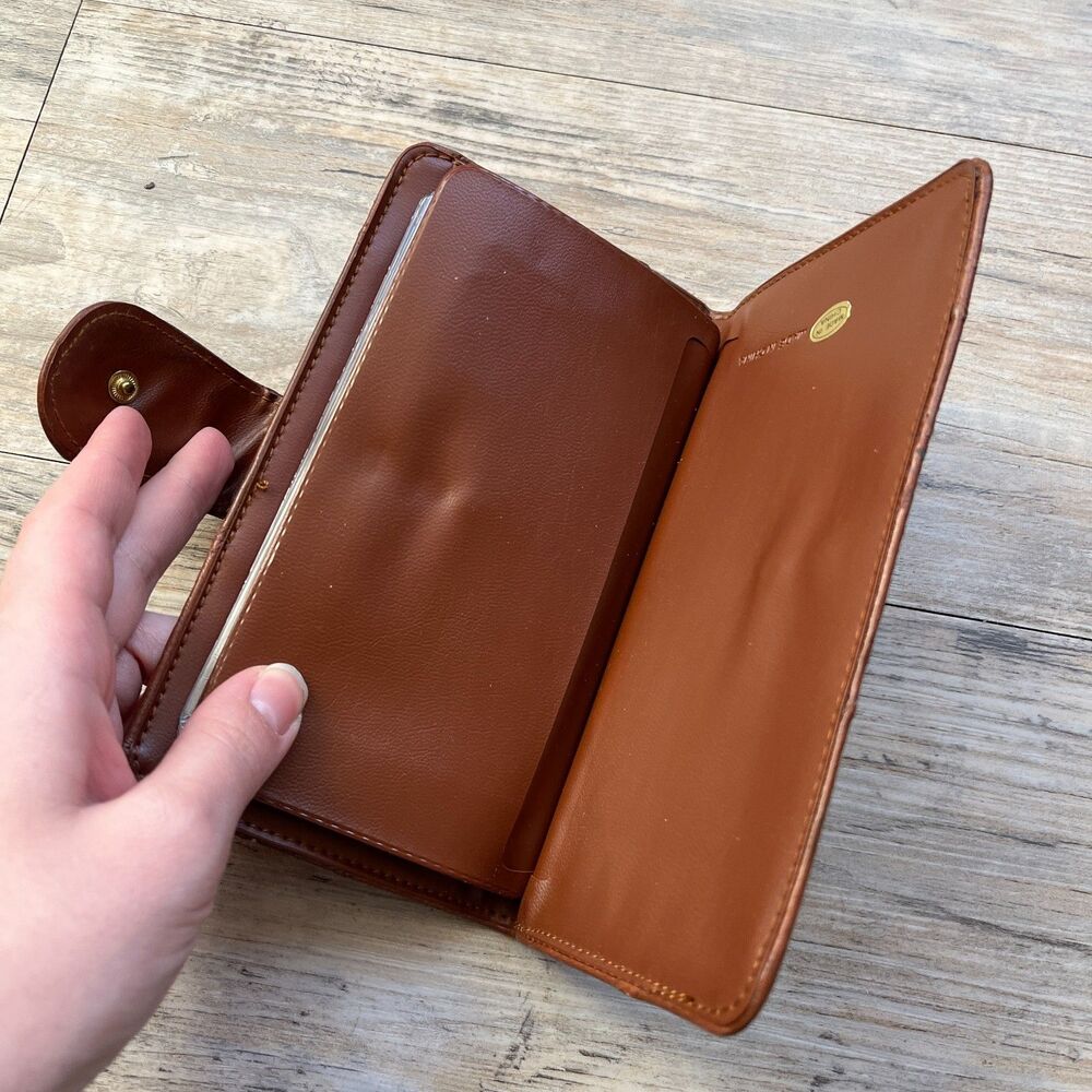 Genuine Leather Wallet Patchwork Stitching Light … - image 4